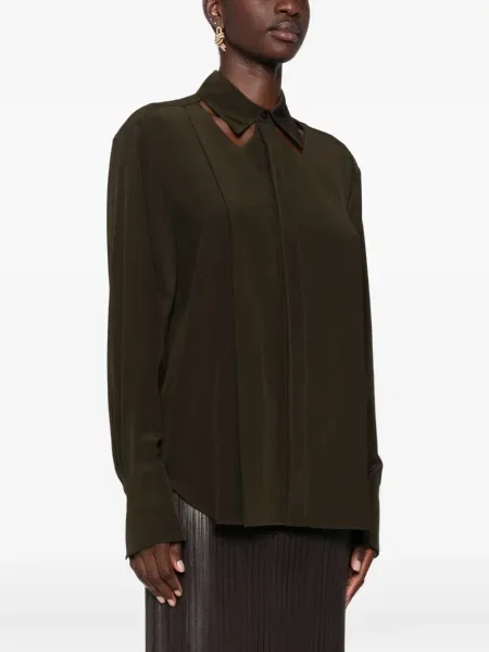 Lung cămașă Victoria Beckham verde