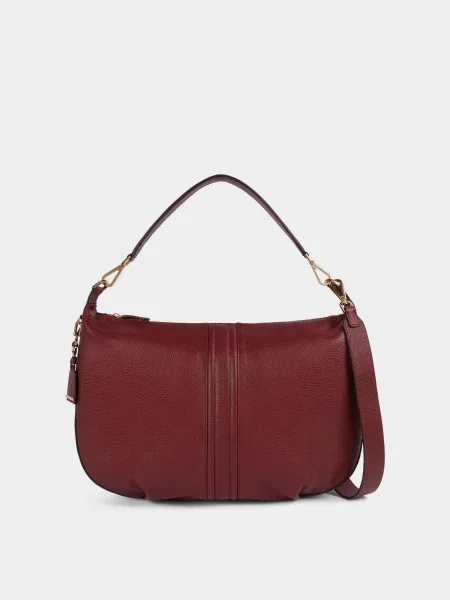 Кожаная сумка Geox бордовая