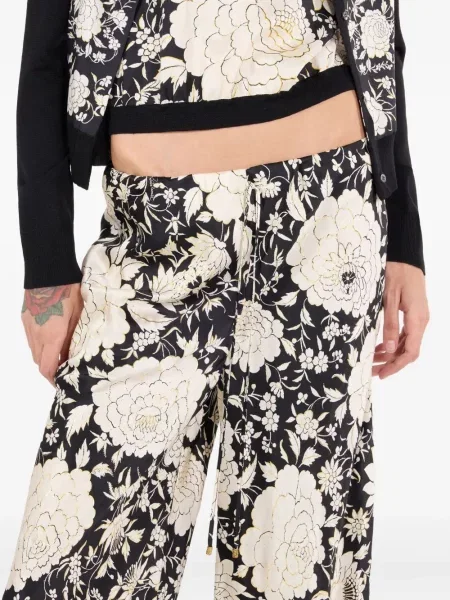 Pantaloni Roberto Cavalli cu model floral cu imagine