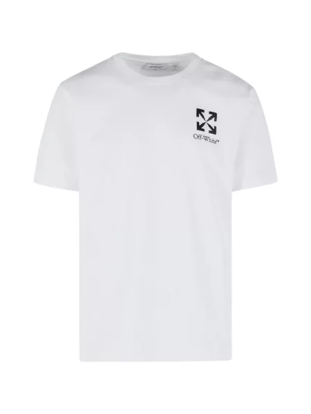 Tricou Off-white cu autograf alb