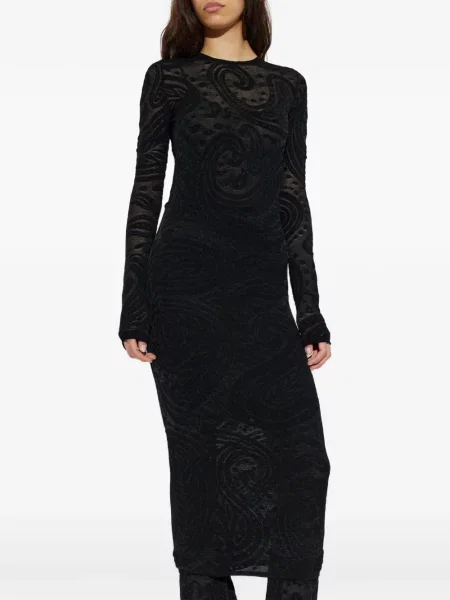 Lung rochie Etro cu mâneci lungi negru