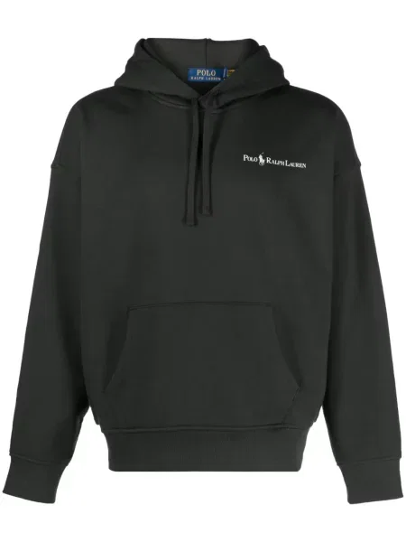 Koszula Polo Ralph Lauren z nadrukiem wełniana z zamkiem błyskawicznym do połowy niebieska
