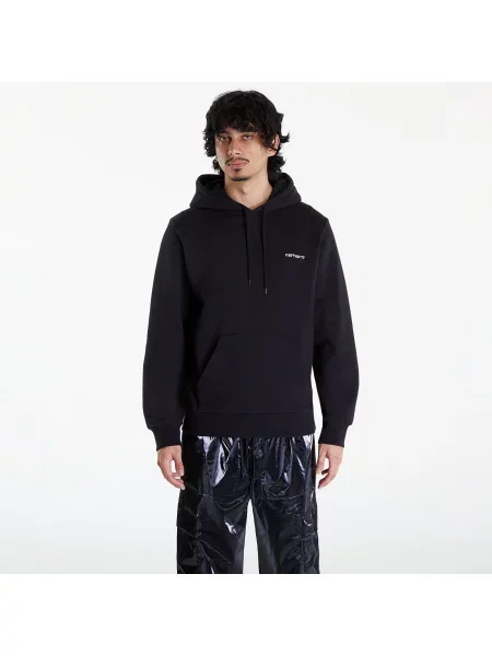 Hanorac Carhartt WIP Script Embroidery Hoodie UNISEX Black/ White XL alb