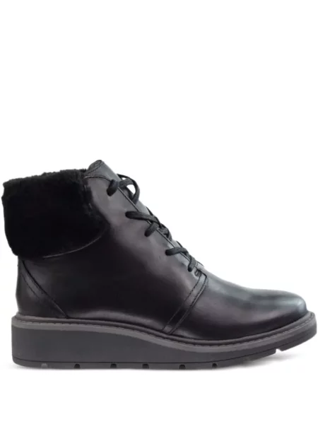 Fűzős csipkés bokacsizma Clarks Originals fekete