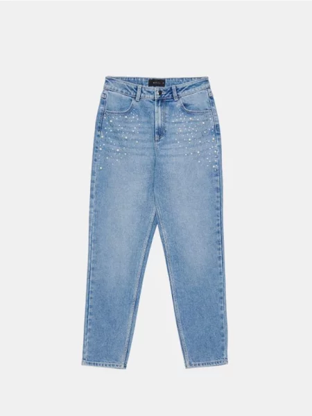 Mohito Mom slim džinsai mėlyna