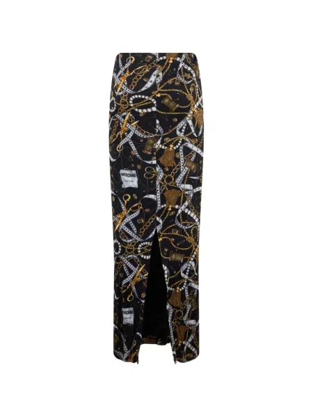 Fusta maxi Moschino cu imagine negru