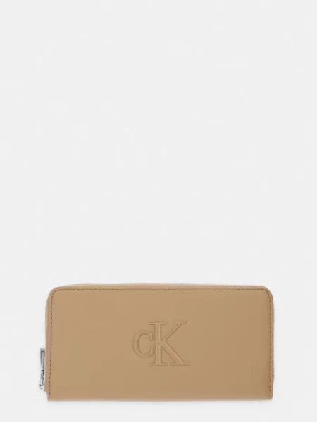 Calvin Klein portofel pentru femei cu imitație de piele bej