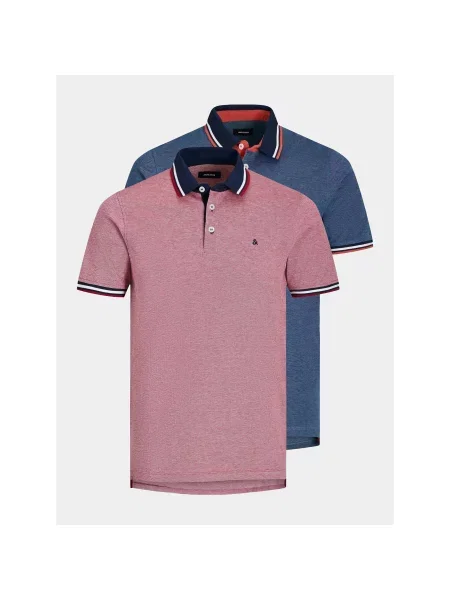 Jack&Jones Σετ μπλούζες polo 2 τεμαχίων Paulos Έγχρωμο Slim Fit