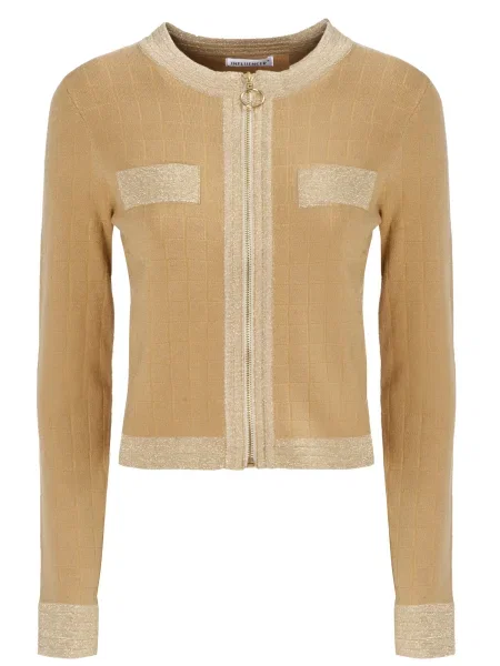 Influencer Geacă tricotată / nisipiu bej