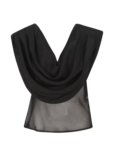 Top La Collection drapat negru