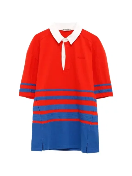 Tricou polo Jw Anderson cu broderie roșu