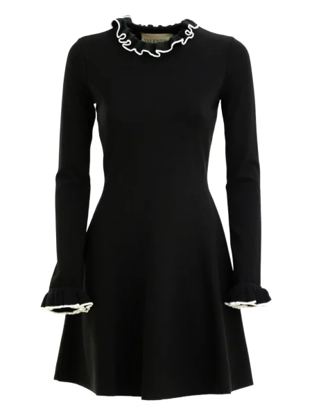 Rochie mini Valentino Garavani cu volane de costum negru