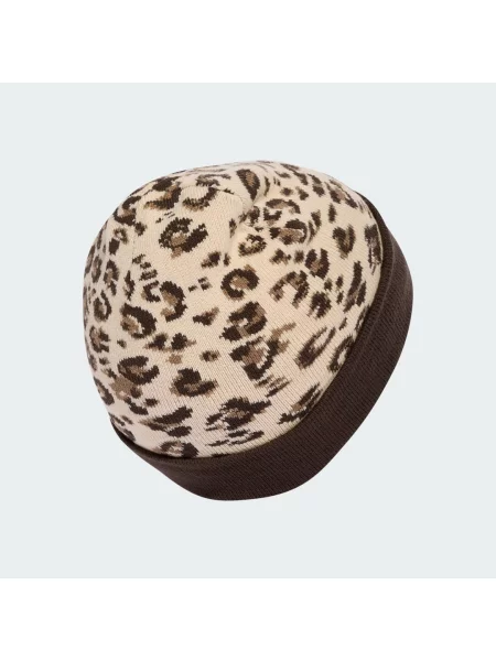 Czapka typu beanie z grafiką Leo brązowa