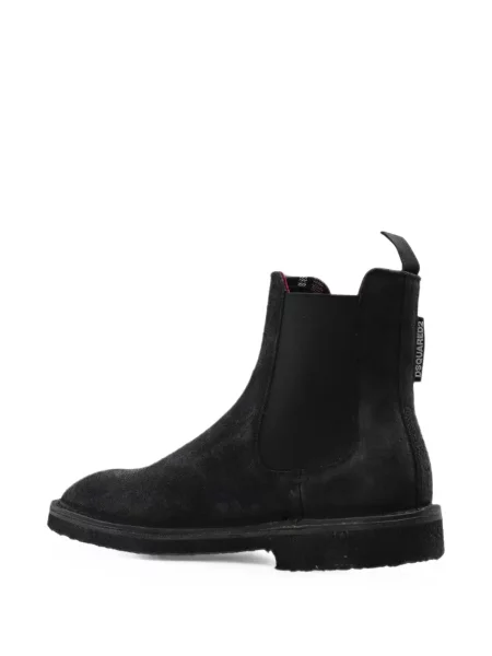 Botine chelsea Dsquared2 din piele de căprioară negru