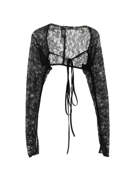 Geacă Limi Feu cu model floral din dantelă negru