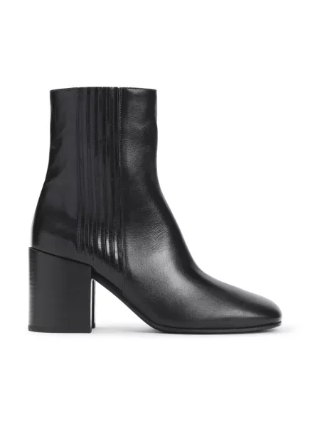 Botki Dries Van Noten skórzane czarne