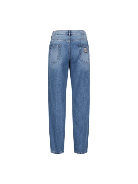Jeansy straight leg Dolce And Gabbana niebieskie