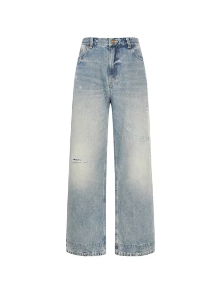 Blugi drepți Croquis zdrențuiți albastru
