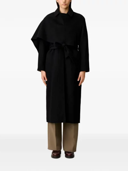 Lung palton Claudie Pierlot drapat negru