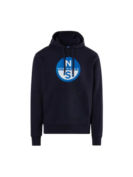 Bluza z kapturem North Sails z kapturem z logo niebieska
