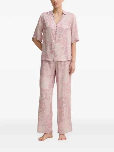 Pijamale Chantelle cu model floral cu imagine roz