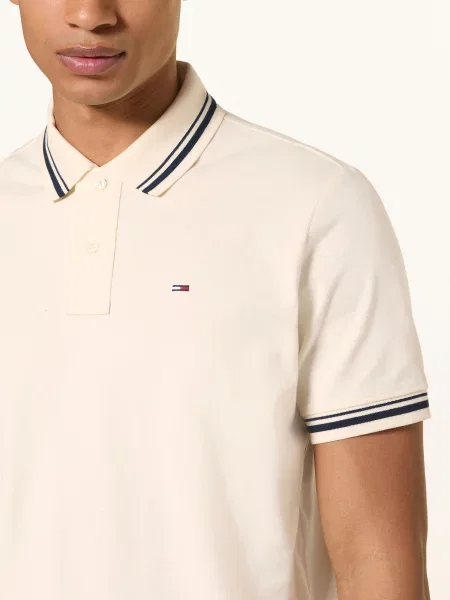 Tommy Jeans Jerseyové Polo Tričko režná / tmavě modrá