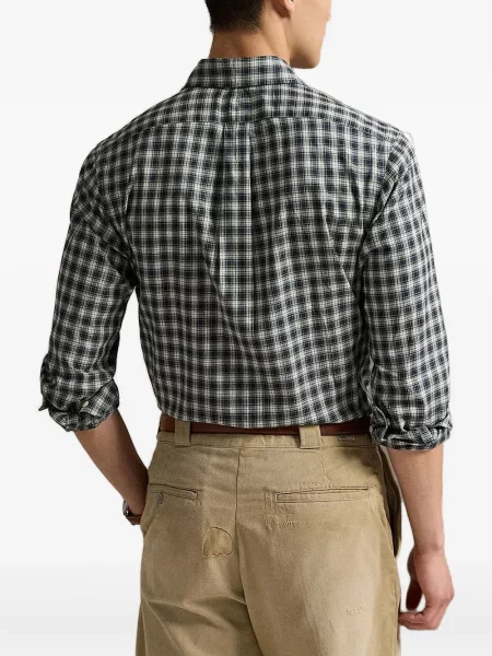 Căciulă Polo Ralph Lauren cu broderie în carouri verde