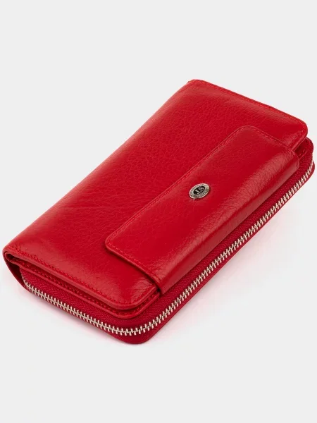 ST Leather Accessories Гаманець Шкіра червоний