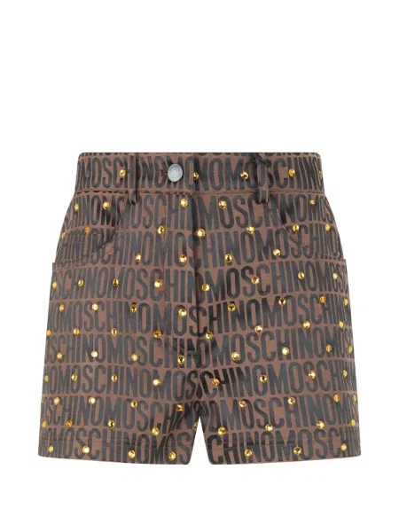 Pantaloni scurți Moschino cu imagine maro