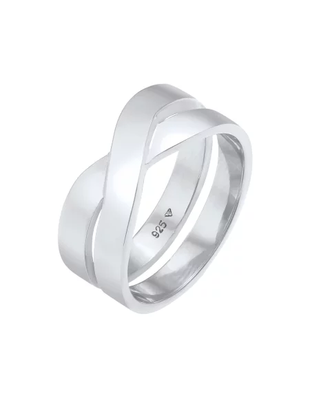 KUZZOI Prstan Kreuz' srebrna