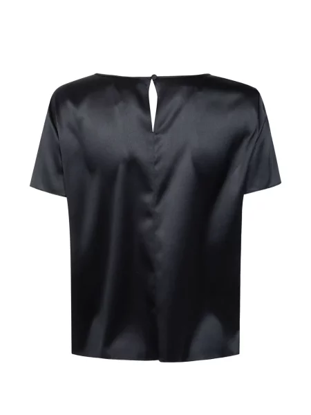 Scurt top Emporio Armani din satin negru