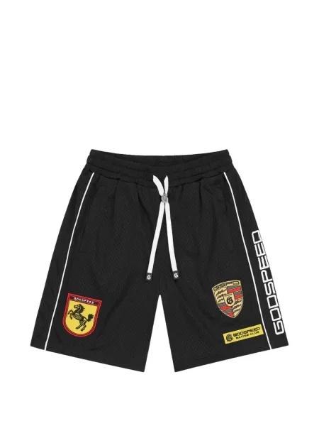 Pantaloni scurți Godspeed plasă cu autograf negru
