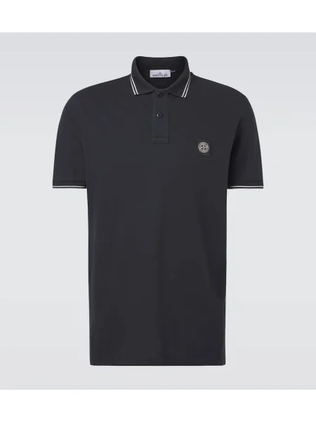 Polo Stone Island cu strasuri albastru