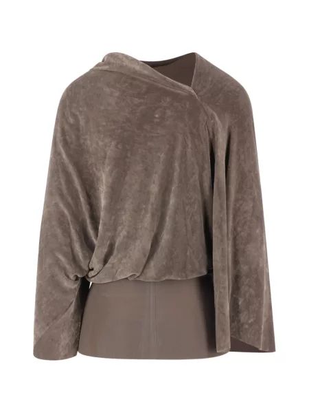 Top Rick Owens de catifea drapat