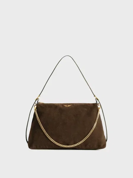 Замшева сумка Zadig&voltaire коричнева