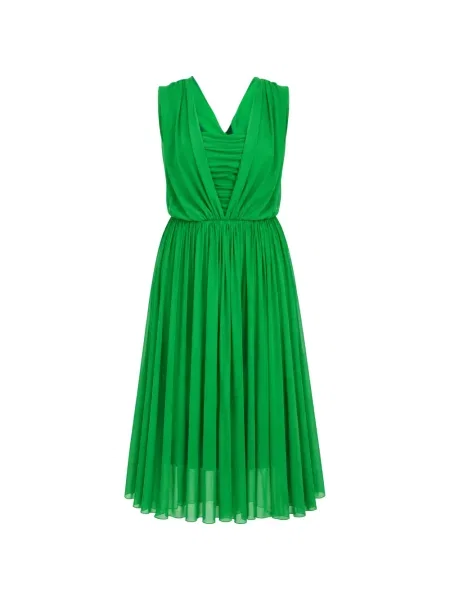 Rochie midi Dolce & Gabbana de mătase verde