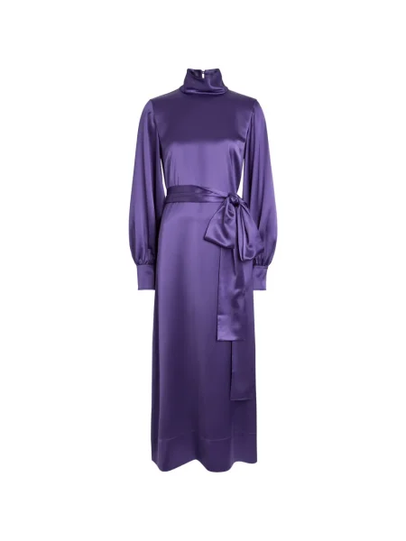 Rochie midi Joseph din satin până la genunchi de costum violet