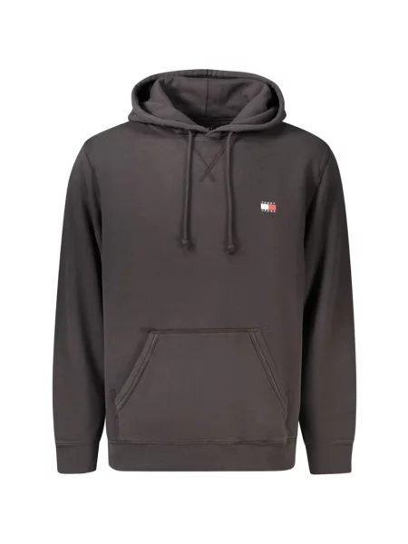 Hanorac cu glugă Tommy Hilfiger cu autograf cu cordon gri