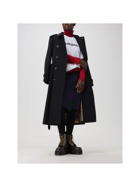 Koszulka Burberry z logo ze sznurkiem klasyczna biała