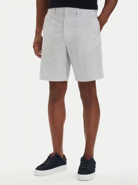 Pantaloni scurți Tommy Hilfiger cu imagine alb