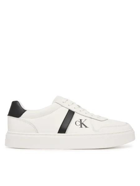 Sneakers Calvin Klein Classic Cups Lace Lth Emb Tongue alb