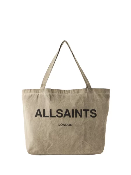 AllSaints geantă de textil pentru bărbați din bej