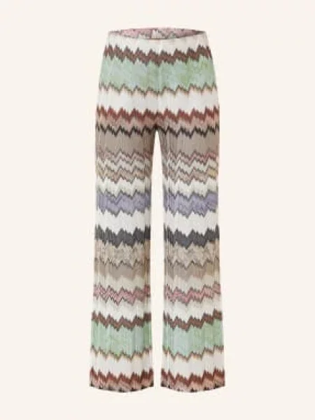 Missoni Spodnie Z Dzianiny Z Brokatową Przędzą schwarz białe