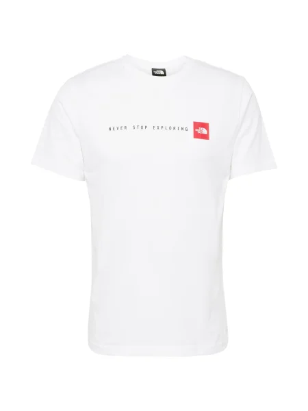 THE NORTH FACE Tricou NEVER STOP EXPLORING roșu / negru alb