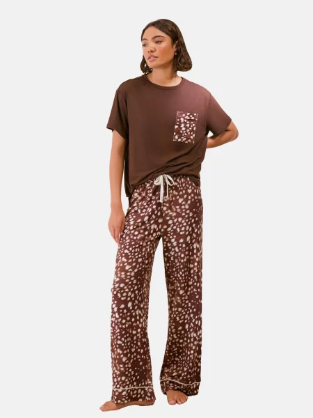 Friends Like These Pijama maro închis alb