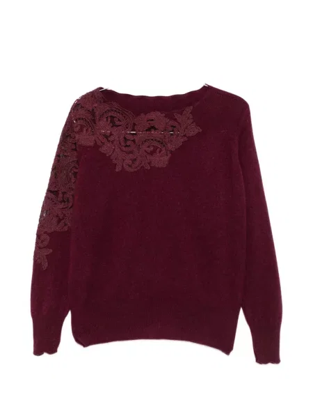 Pulover Ermanno Scervino din dantelă violet