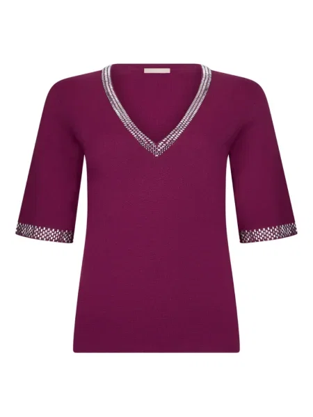 Tricou Liu Jo cu decolteu în V violet