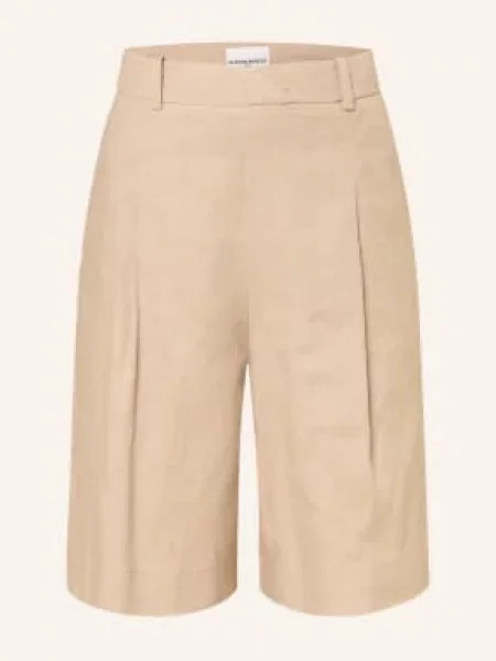 Claudie Pierlot Bermudy Z Lnem beige beżowe