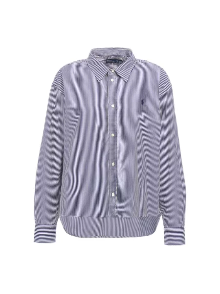 Polo Ralph Lauren koszula relaxed z kołnierzykiem klasycznym niebieski
