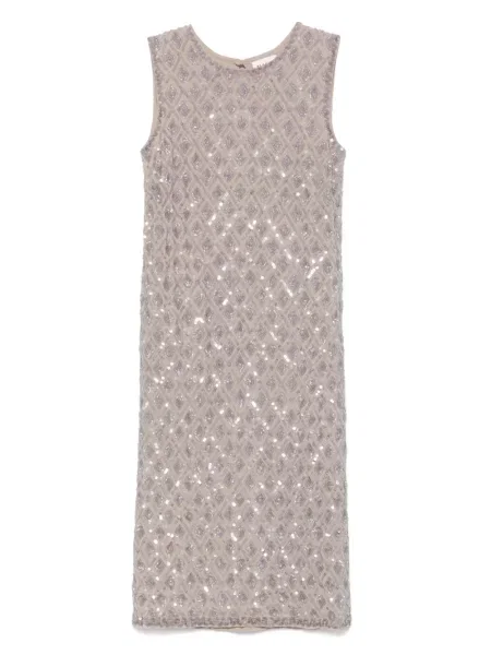 Sukienka midi Parosh z cekinami do kolan garniturowa